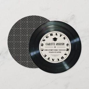 Anúncio De Graduação Do Vinil Record Tan