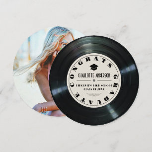 Anúncio De Graduação Do Vinil Record Tan