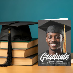 Anúncio de Graduação Dobrado com Foto do Graduado