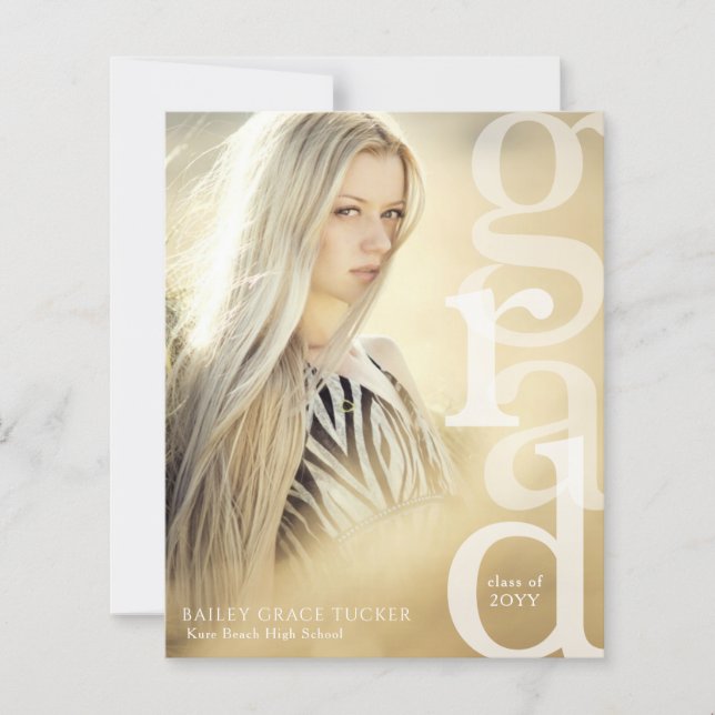 Anúncio de Graduação Dourada do Orçamento de Sobre (Frente)