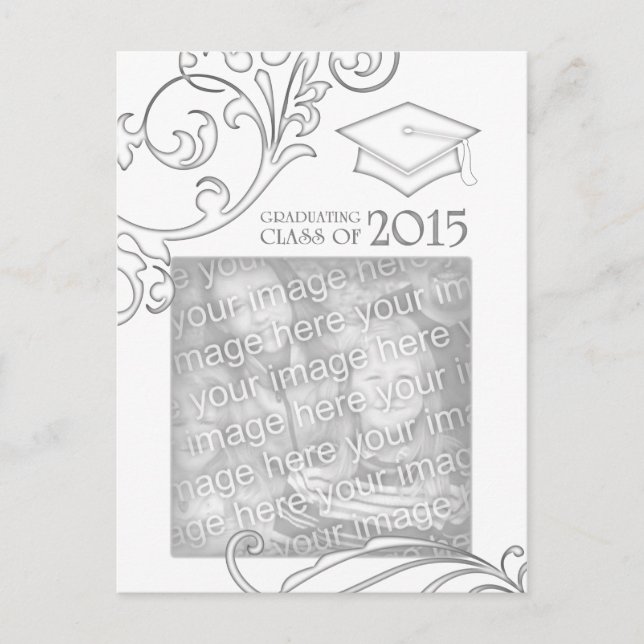 anúncio de graduação elegante de 2015 (Frente)
