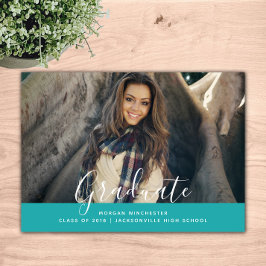 Anúncio de Graduação Elegante Simples | Teal