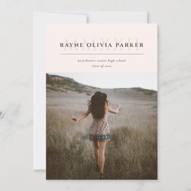 Anúncio de Graduação em 2022 do Numeral Romano MMX (Frente)