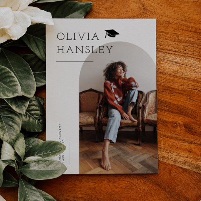 Anúncio de Graduação em Arco Branco do Nome do for (Criador carregado)