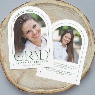 Anúncio de Graduação em Arco Verde Moderno 2 Fotos