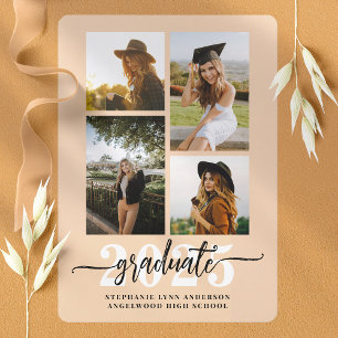 Anúncio de Graduação em Colagem de Fotos Soft Peac