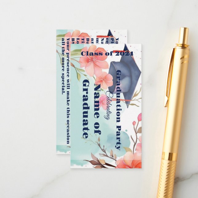 Anúncio de Graduação em Cores Aquáticas (Frente/Verso In Situ)