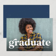 Anúncio de graduação em foto horizontal retrô ousa