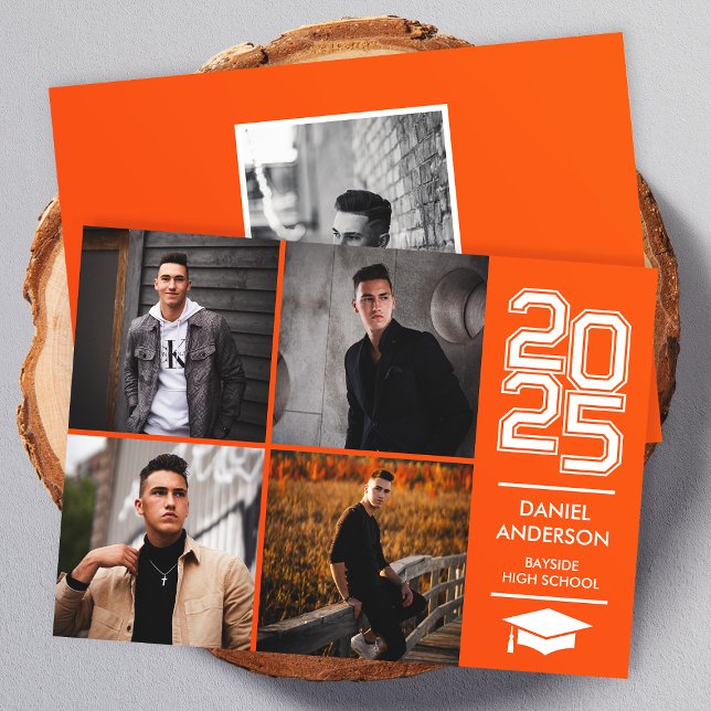 Anúncio de Graduação em Foto Mod Varsity Laranja (Criador carregado)