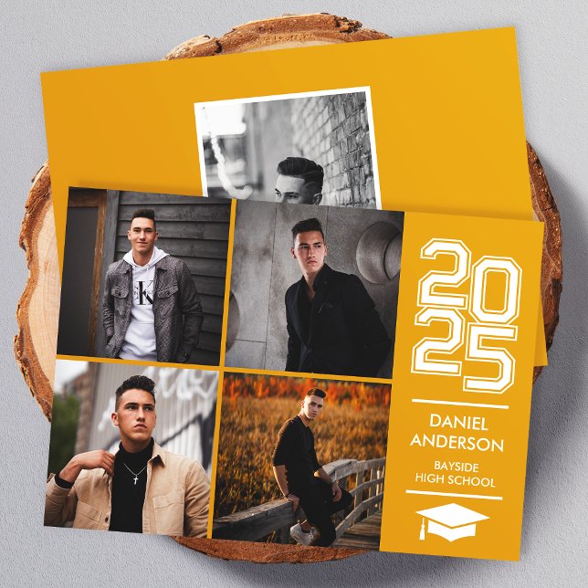 Anúncio de Graduação em Foto Quadrada Moderna em D (Criador carregado)