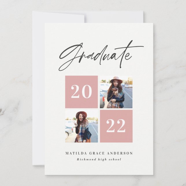 Anúncio de graduação em fotografia geométrica (Frente)