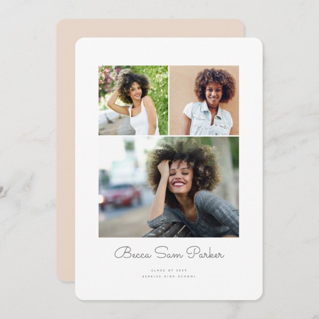 Anúncio de Graduação em Grade Tripla (Frente/Verso)