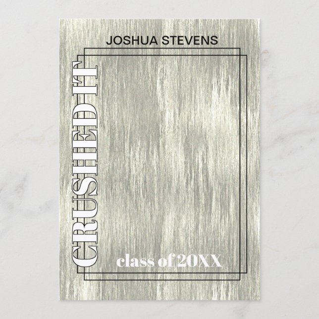 Anúncio de Graduação em Madeira Rústica Vintage (Frente)