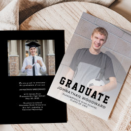 Anúncio de Graduação em Preto para Fotos 2025