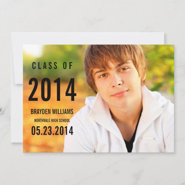 Anúncio de Graduação em Preto Simples (Frente)