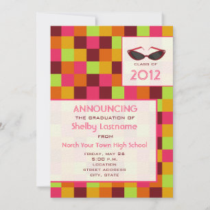 Anúncio de Graduação em Quadrados e Óculos de 