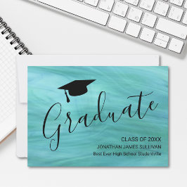 Anúncio de Graduação em Turquesa Moderna