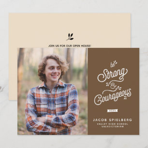 Anúncio de Graduação Forte e Corajosa