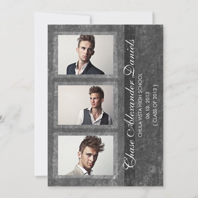 Anúncio de Graduação Grunge Black 2013 (Frente)