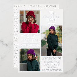 Anúncio de Graduação HS da Folha de Prata Branca