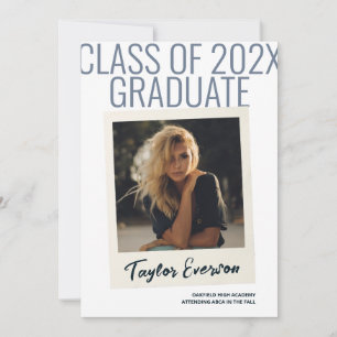 Anúncio de Graduação Inspirada na Polaroide Vintag