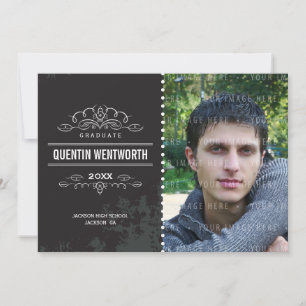 ANÚNCIO DE GRADUAÇÃO legal grunge vintage preto