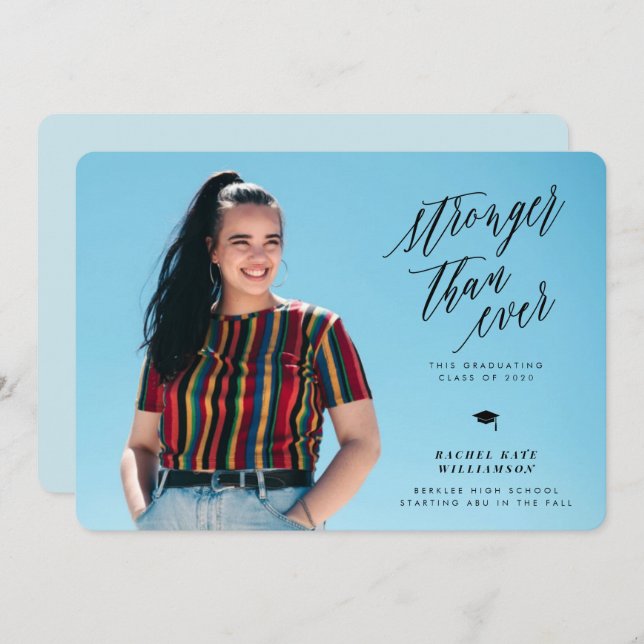 Anúncio de Graduação Mais Forte que Nunca (Frente/Verso)