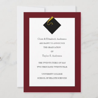 Anúncio de Graduação Maroon