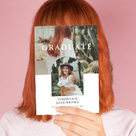 Anúncio de Graduação Minimalista com 2 Fotos Elega