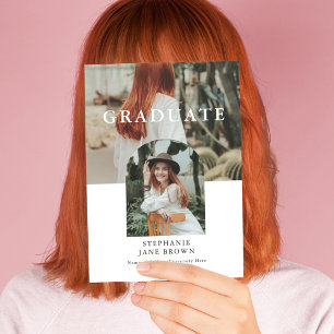 Anúncio de Graduação Minimalista com 2 Fotos Elega