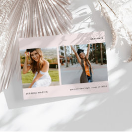 Anúncio de Graduação Minimalista com Duas Fotos