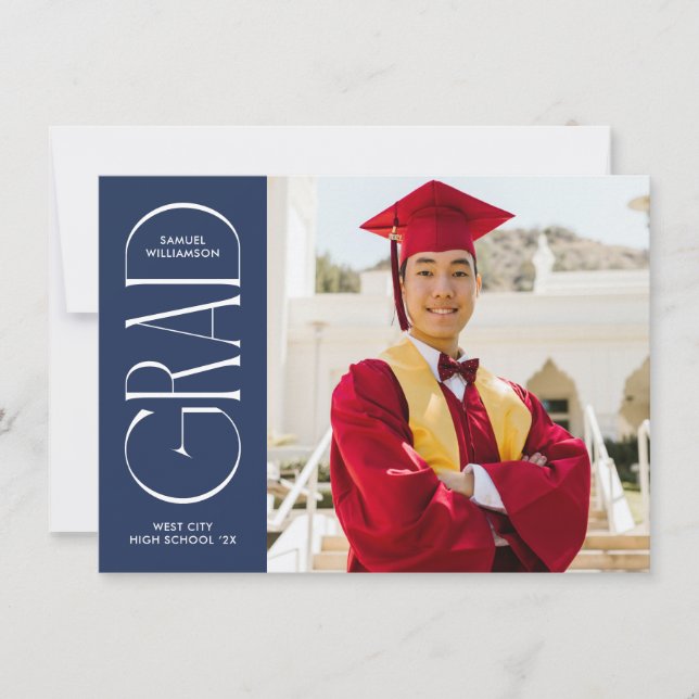 Anúncio de Graduação Minimalista Moderna do marinh (Frente)