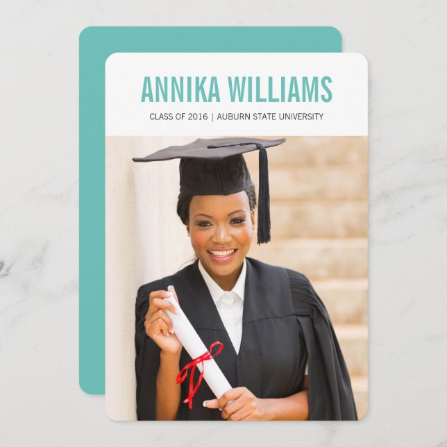 Anúncio de Graduação Moderna Negrito e Colorida (Frente/Verso)