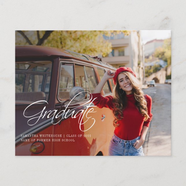 Anúncio de Graduação Moderno 2 Fotos Graduado 2024 (Frente)