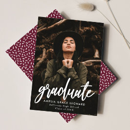 Anúncio de Graduação Moderno em Marrom com Foto