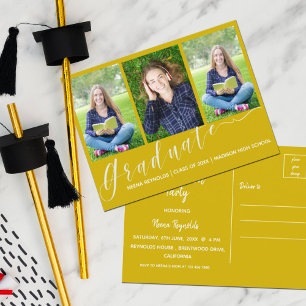 Anúncio de Graduação Multi-Photo Yellow 2024