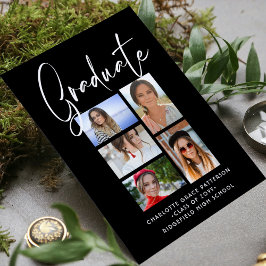 Anúncio de Graduação Multifoto Elegante de Orçamen