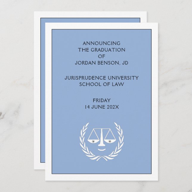 Anúncio de Graduação na Faculdade de Direito (Frente/Verso)