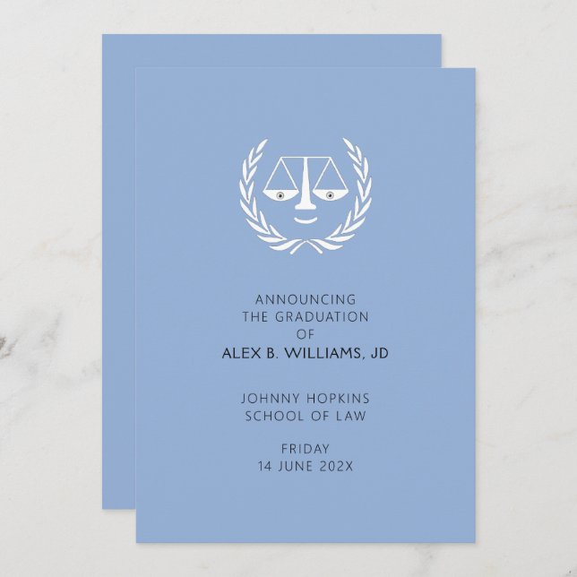 Anúncio de Graduação na Faculdade de Direito (Frente/Verso)