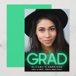 Anúncio de Graduação Neon Verde Moderna