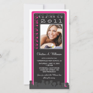 Anúncio de Graduação Personalizada Cor-de-Rosa Ret