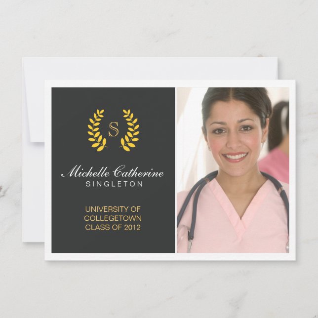Anúncio de Graduação Preto e Dourado da Universida (Frente)