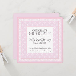 Anúncio de Graduação Rosa Quadrado