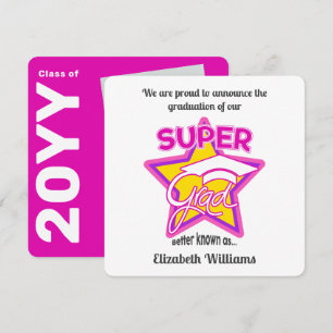 Anúncio de Graduação Rosa Super Formando Editável