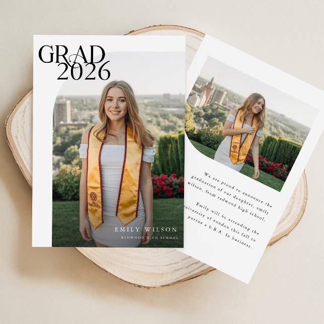 Anúncio de Graduação Simples com Duas Fotos em Scr (Criador carregado)