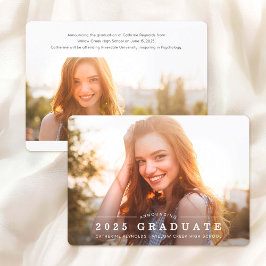 Anúncio de Graduação Simples Moderno com 2 Fotos