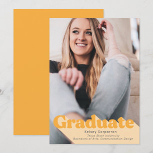 Anúncio de graduação simples   Tipo retrorreflecto