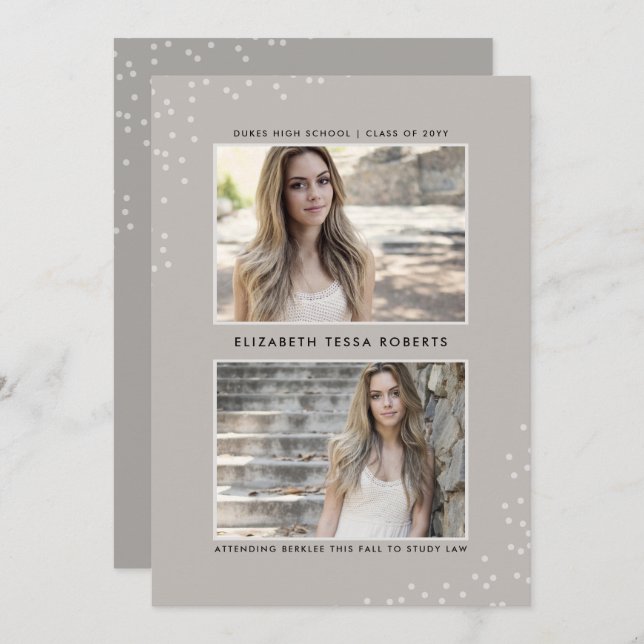 Anúncio de Graduação Terrestre Duplamente Pontilha (Frente/Verso)