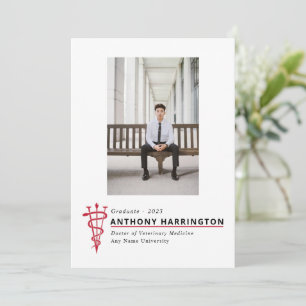 Anúncio de Graduação Veterinária Vermelha Preta