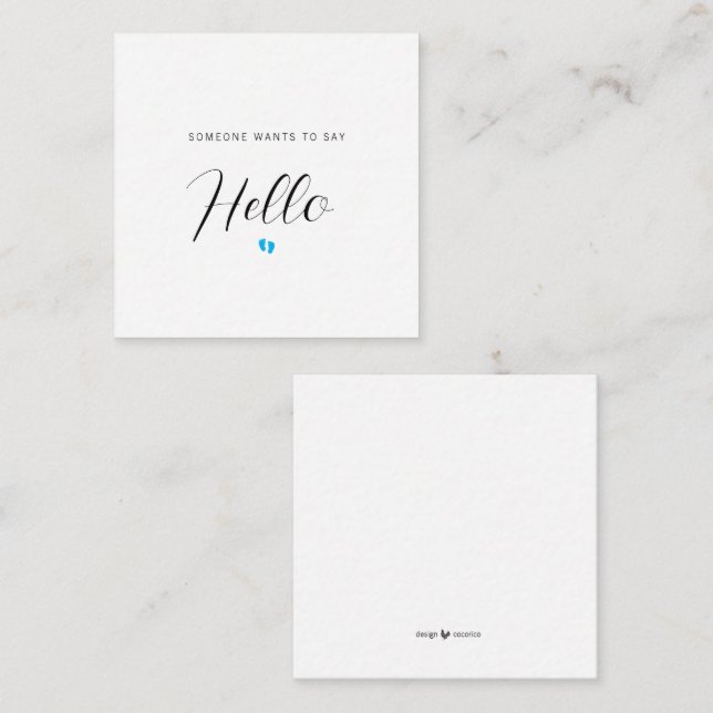 ANÚNCIO DE GRAVADURA Cartão de Revelação do Bebê (Frente/Verso)